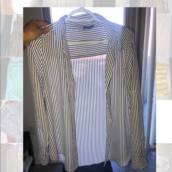 3 Small Express Portofino Striped Blouses - Picture 5 of 5